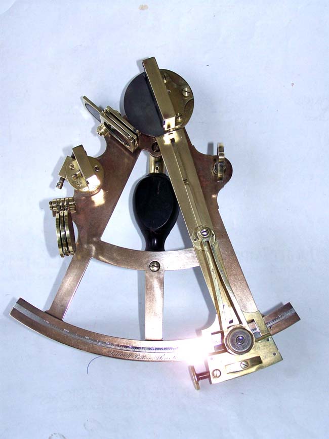 A 19th century cased bronze framed Sextant by 'J.P. Cutts, Sutton & Son, Sheffield and London' circa 1850. — image 4